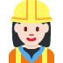 👷🏻‍♀️ woman construction worker: light skin tone display on Twitter